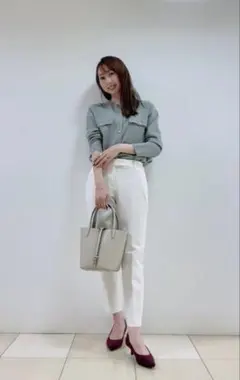 PLST スティックパンツ コットンブレンド XXS ホワイト プラステ