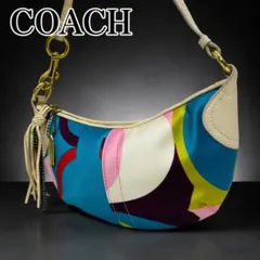 Coach Y2K Multicolor Satin Scarf Hobo
