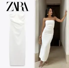 zara チューブトップ ワンピース
