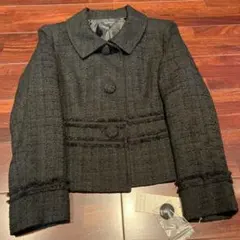 ブラックツイードジャケット　11号　アウター　日本製　 18000円→1580円