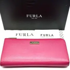 【美品✨】FURLA フルラ L字ファスナー 長財布 ピンク