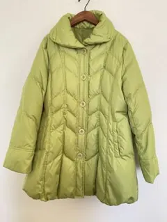 【最終価格】ダウンコート　フード付き ライトグリーン　Mサイズ
