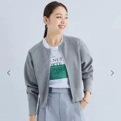 green label relaxing クロップドニットブルゾン Free