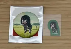 ヒロアカ × 東武動物公園　蛙吹 梅雨　グリッター缶バッジ　フレークシール