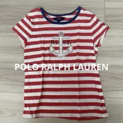 美品♡ラルフローレン 赤白ストライプTシャツ 160