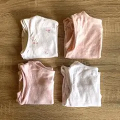 next baby ベビー肌着4点セット 80（小さめ70相当） ボディスーツ