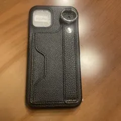 iPhone 12/12 Pro用レザーケース ブラック