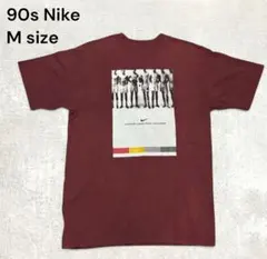 【90s銀タグ】ナイキ Tシャツ 白タグ バックプリント ボルドー M