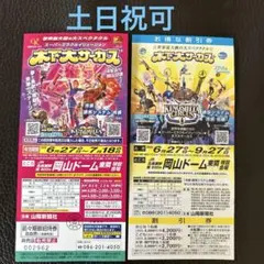 木下大サーカス 岡山公演 招待券・割引券セットのサムネイル