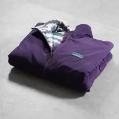 90s L.L.Bean ウォームアップジャケット 裏総柄フリース 短丈 古着