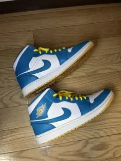 Nike Air Jordan 1 Mid（GS） アクアトーン24センチ NIKE AIR JORDAN 1 MID SE GS 