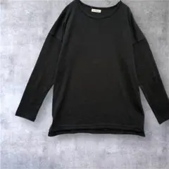 【Heart Market】カットソー　長袖シャツ　ドロップショルダー　黒M