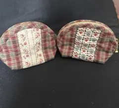 ハンドメイド　パッチワークミニポーチ