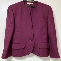 ウール ノーカラージャケット