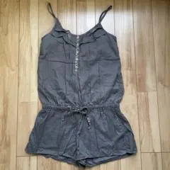UNIQLO ドット柄 サロペット ショートパンツ L