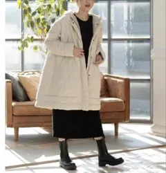 【新品タグ付】Donoban オーバーサイズ キルティングコート アイボリー