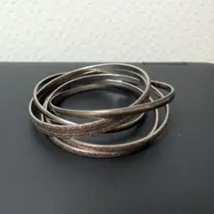 シルバー バングルセット 重ね付け