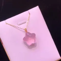 ⭐︎【天然】スターローズクォーツ ペンダントトップ k18