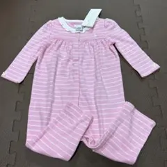 ピンクストライプロンパース 80cm