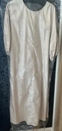 ナノユニバース　ステッチワークワンピース　透け感