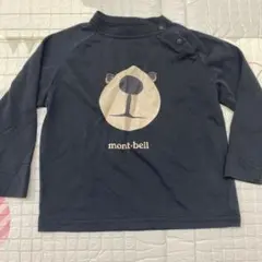 mont-bell クマ顔プリント 長袖Tシャツ 90