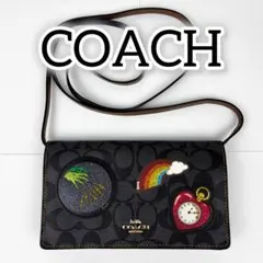 COACH 限定モデル オズの魔法使い　ショルダー　ウォレット シグネチャー　黒