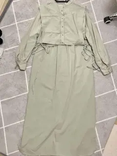 URBAN RESEARCH (38)レイヤードシャツワンピースライトグリーン