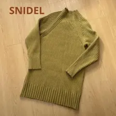 SNIDEL ワイドリブニットミニワンピース