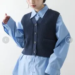 センス オブ プレイス バイ アーバンリサーチ　クロップドニットベスト