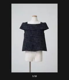 トップス elu Aurora blouse 2Way - tweed beige elu. エルAurora blouse 2Way tweed beige - メルカリ
