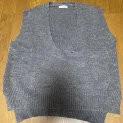 LavishGate グレー Vネックニットベスト