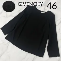 GIVENCHY ジバンシイ ブラウス 大きいサイズ 黒 ロゴ刺繍 フォーマルのサムネイル