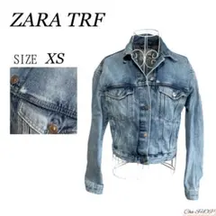 【ザラ トラファルック】デニムジャケット Gジャン ライトブルー ダメージ加工