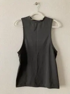 GUブラック ノースリーブ Tシャツ S