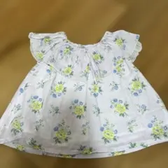 petit main 花柄 フリルトップス 90サイズ