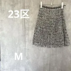 23区♡プリーツスカート 膝丈 シフォン 総柄 綺麗め M オンワード樫山