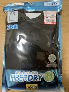 CLOSSI FIBERDRY ブラックタンクトップ 2枚組
