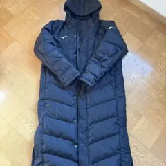 MIZUNO ベンチコート ロングコート　黒 フード付き