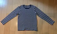 無印良品　キッズ 長袖カットソー ボーダー 140