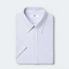 UNIQLO ドライノンアイロンジャージーシャツ/ボタンダウン/ストライプのサムネイル