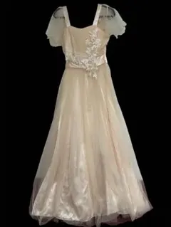 フローラル刺繍 ロングドレス 演奏会 パーティドレス新品未使用 ダメージあり