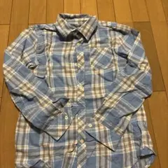 BEAMS レディース 長袖チェックシャツ 青 フリーサイズ 春夏服