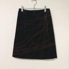 ✨日本製✨ ロートレアモン 【2】 スカート 台形 黒 ベロア ベルベット 上品