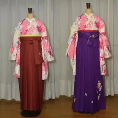 卒業式袴セット くすみ紫 紐下 95cm 女性袴 小学生袴 ブランド袴 