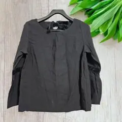 マジェスティックレゴン　プルオーバートップス　ブラウス　フレアスリーブ　長袖