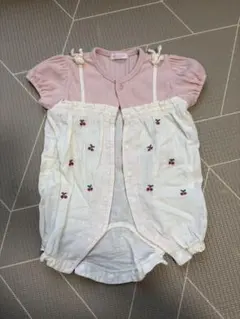 チェリー刺繍ロンパース 70サイズ