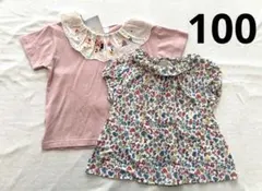 新品タグ付き Tシャツと花柄トップス2枚セット
