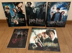 映画ハリーポッターシリーズ　パンフレット4冊&下敷き1枚セット