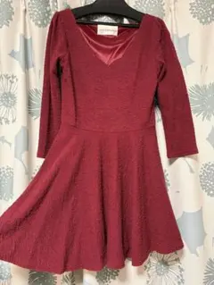 miel crishunant バーガンディ ワンピース