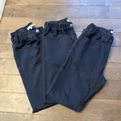 GLOBAL WORK 150cm スゴラクカットスキニーパンツ　ブラック　3枚